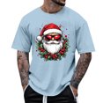 thumbnail image 1 of Tops para hombre, blusas y camisas de manga corta con cuello redondo para hombre, camiseta informal con cuello redondo y estampado para hombre, blusa de manga corta, blusa de poliéster para hombre, 1 of 4