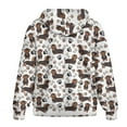 thumbnail image 5 of FOR U DESIGNS Bone Dachshund Zipper Hoodies for Women Cardigan Sweatshirts Lightweight Hooded Size S Oversized Zip Up Hoodie for Women Long Sleeve Sportswear Winter, 5 of 7