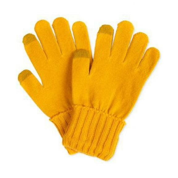 MSRP $18 Style & Co Solid Touchscreen Gloves Yellow Size OSFA