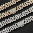 thumbnail image 5 of Solid Thick Iced Out Miami Cuban Chain, Width 18mm Mens Cuban Link Necklace, Extra Shiny Big Hip Hop Cuban Link Chain for Men 16-24 Inches - Gift Box Included, 5 of 9