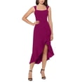 thumbnail image 1 of XSCAPE Robe Haute-Basse Unie pour Femmes, Violet, 14, 1 of 1