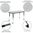 thumbnail image 5 of Flash Furniture Emmy 3 Piece Mobile 76" Oval Wave Flexible Grey Thermal Laminate Activity Table Set-Standard Height Adjustable Legs, 5 of 14