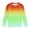 Z3-Orange-mkosplrt kids sun shirts, variant on MKOSPLRT 3-14Y Boys Girls Long Sleeve Rash Guard Ombre Gradient Sun Protection Quick Dry Swim Shirt for Beach
