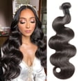 thumbnail image 1 of Body Wave Bundles Human Hair Weave single Bundles Body Wave Brazilian Virgin Hair Wet And Wavy Bundle 12A Grade Unprocessed Human Hair Extensions Natural Black 10 Inch, 1 of 3