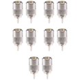 thumbnail image 1 of 10pcs Connector UHF male PL259 plug solder RG8 RG213 LMR400 7D-FB cable silver, 1 of 5