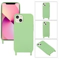 thumbnail image 2 of Allytechgroup Crossbody Lanyard Strap Case For Apple iPhone 15, Ultra Slim Colorful Case for Women Girls, Non-Slip Shockproof Silicone Soft Cover Case for iPhone 15 - Lightgreen, 2 of 8