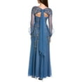 thumbnail image 2 of Theia womens  Wilma Bishop Sleeve Gown, 0, Blue, 2 of 4