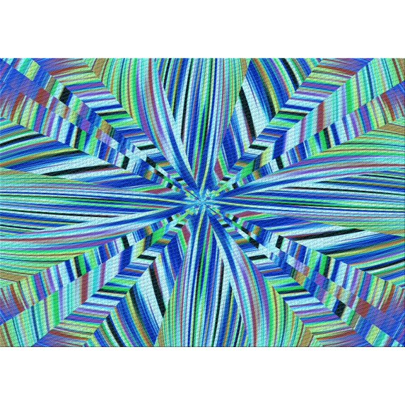 Ahgly Company Machine Washable Indoor Rectangle Transitional Turquoise Green Area Rugs, 5' x 7'