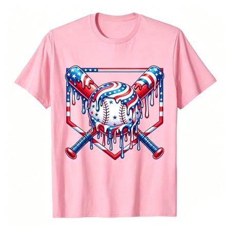 Likimi Toddler Girls Boys T Shirt Short Sleeved Cartoon Print Crew Neck Summer Fashion Comfort Tops Pink Size 2-3 Years