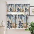 thumbnail image 6 of Watercolor Palm Trees Curtain Valances Set Vintage Tree Scenery Kitchen Curtains 36&nbsp;inch Length Rod Pocket Valance and Tiers 3 Piece Set Small Bedroom Bathroom Laundry Decor, 6 of 9