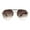 Gold Brown, variant on SA106 Luxury Half Rim Tear Drop Shape Round Pilots Sunglasses Gold Brown