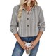 thumbnail image 1 of Sudadera con Capucha Extragrande de Otoño para Mujer, con Cuello en V y Larga. Gris L, 1 of 8