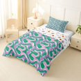 thumbnail image 2 of Feelyou Hippie Swirl Twin Comforter Sets, Boho Abstract Bedding Set, Pink Green, Halloween Reversible, 2pcs, 1 Comforter and 1 Pillowcase, 2 of 7
