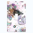 thumbnail image 2 of Metal Light Switch Wall Plate Outlet Cover (Mermaid Unicorn Pattern Glitter Print Pastel - Single Toggle), 2 of 2