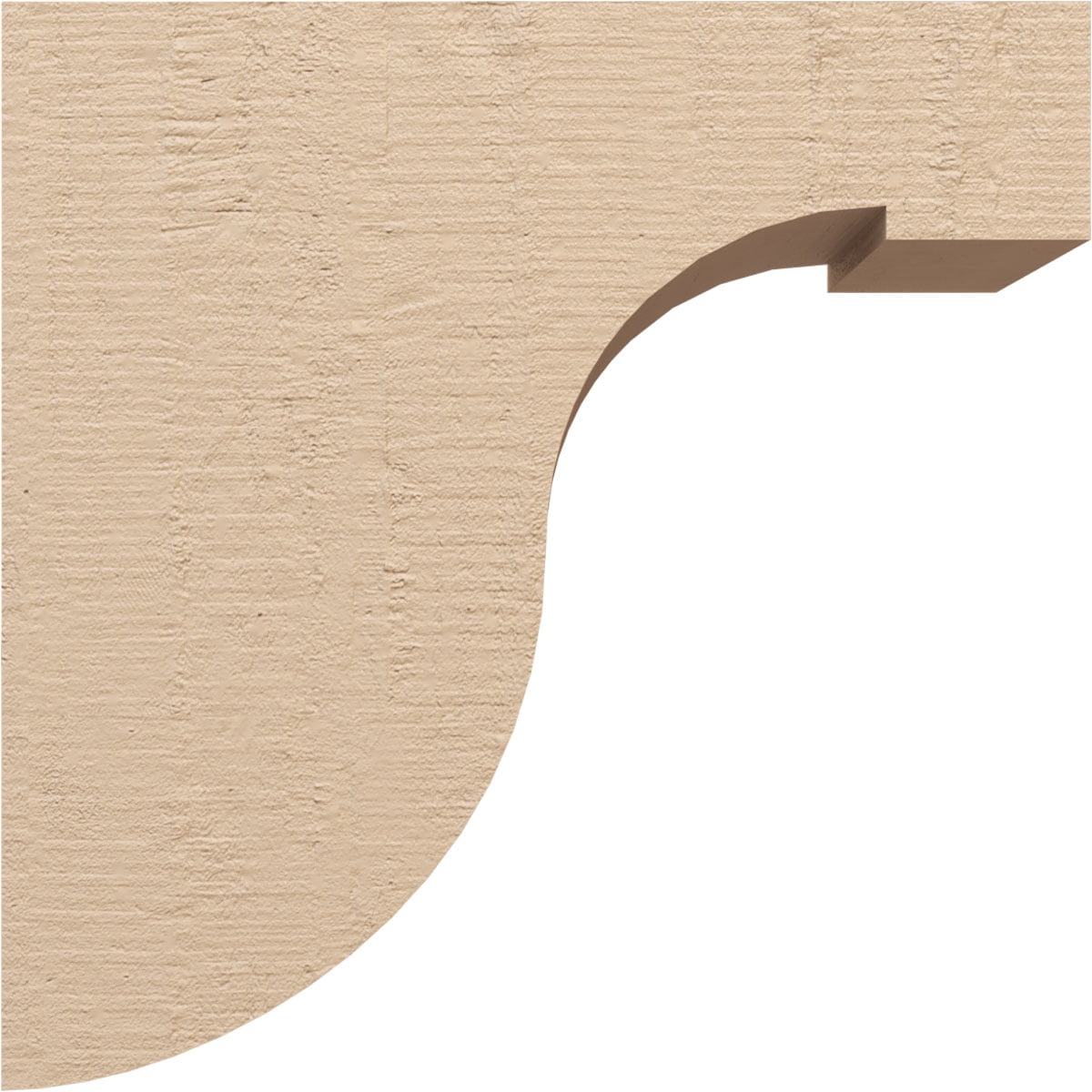 8"W x 16"D x 16"H Classic Del Monte Rough Cedar Woodgrain TimberThane Corbel, Primed Tan