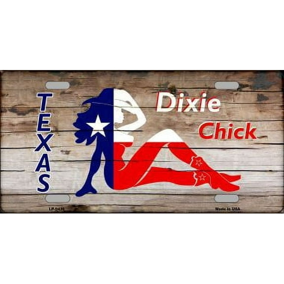 Dixie Chicks Texas Wood Metal License Plate