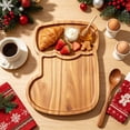 thumbnail image 5 of Christmas Wooden Tabletop Serving Tray,Xmas Socking Styling Charcuterie Board,for Dining Table Cheese Serving,Fruit & Snack Platter,11.8x9.8 inch, 5 of 6