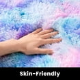 thumbnail image 5 of ASPILLOW 9x12 Fluffy Rug for Room,Non Skid Plush Indoor Home Decor Rug,Modern Shaggy Fuzzy Rugs for Living Room,Tie-dye Blue Rainbow, 5 of 8