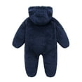 thumbnail image 2 of Baby Jumpsuit, Long Sleeve Hooded Zipper Closure Winter Romper Clothes for Boys Girls, 2 of 9