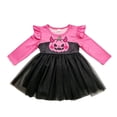 thumbnail image 3 of YUEHUA Little Halloween Dress for Girls, Glitter Sequin Top with Ruffled Netting, Adorable High Waist Birthday Party Outfit for Children 2-6, 3 of 8