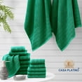 thumbnail image 6 of Casa Platino 24-Pack Towels Set for Bathroom – 100% Ring-Spun Cotton, 2 Bath Sheets, 2 Gym Towel, 2 Bath, 4 Fingertip, 6 Hand, 8 Washcloths, Hotel Quality, Easy to Wash – Emerald, 6 of 9