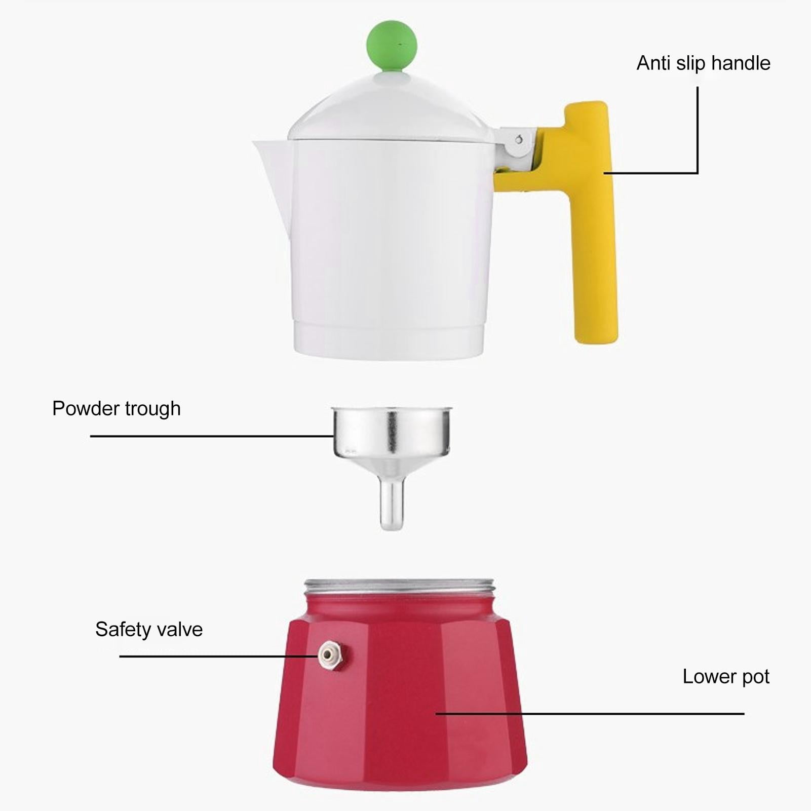 LAZIOEGR Compact Aluminum Moka Coffee Maker – Authentic Italian Brew, Portable & Easy‑Clean Stovetop Percolator for Home, Office & Travel