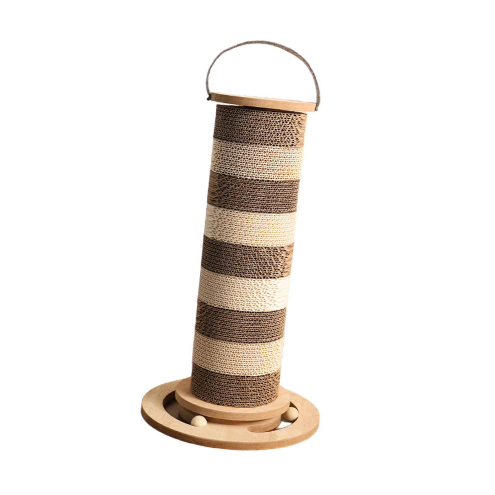 FITYLE Cat Scratch Post,Cat Scratcher,Vertical Interactive Pet Toy for Indoor Cats and Kittens,Kitten Toys,Cat Toy,Cat Climbing Pole S