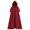 Red, variant on Hvyesh Men and Women Medieval Hooded Cloak Lace Up Renaissance Cape Halloween Costume