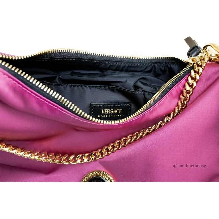Versace Small Dahlia Nylon Fabric Medusa Pendant Crossbody Shoulder Purse Bag Walmart