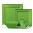 thumbnail image 2 of 16 Piece Square Beaded Stoneware Set by Lorren Home Trends, Green, 2 of 5