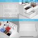 thumbnail image 4 of Cosmetic Organizer with Drawer - Countertop Organizer for Cosmetics, Dresser Organizer for Lipsticks, Brushes, Lotions, Eye Shadows, Nail Polish and Jewelry (White) Small, 4 of 5