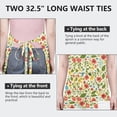 thumbnail image 6 of Pioneer Flower Floral Print Pattern Apron for Women and Men, Cotton Linen Waterproof with Pockets, Adjustable, 33x27 Inch for Kitchen, Gardening, BBQ, Salon, 6 of 6