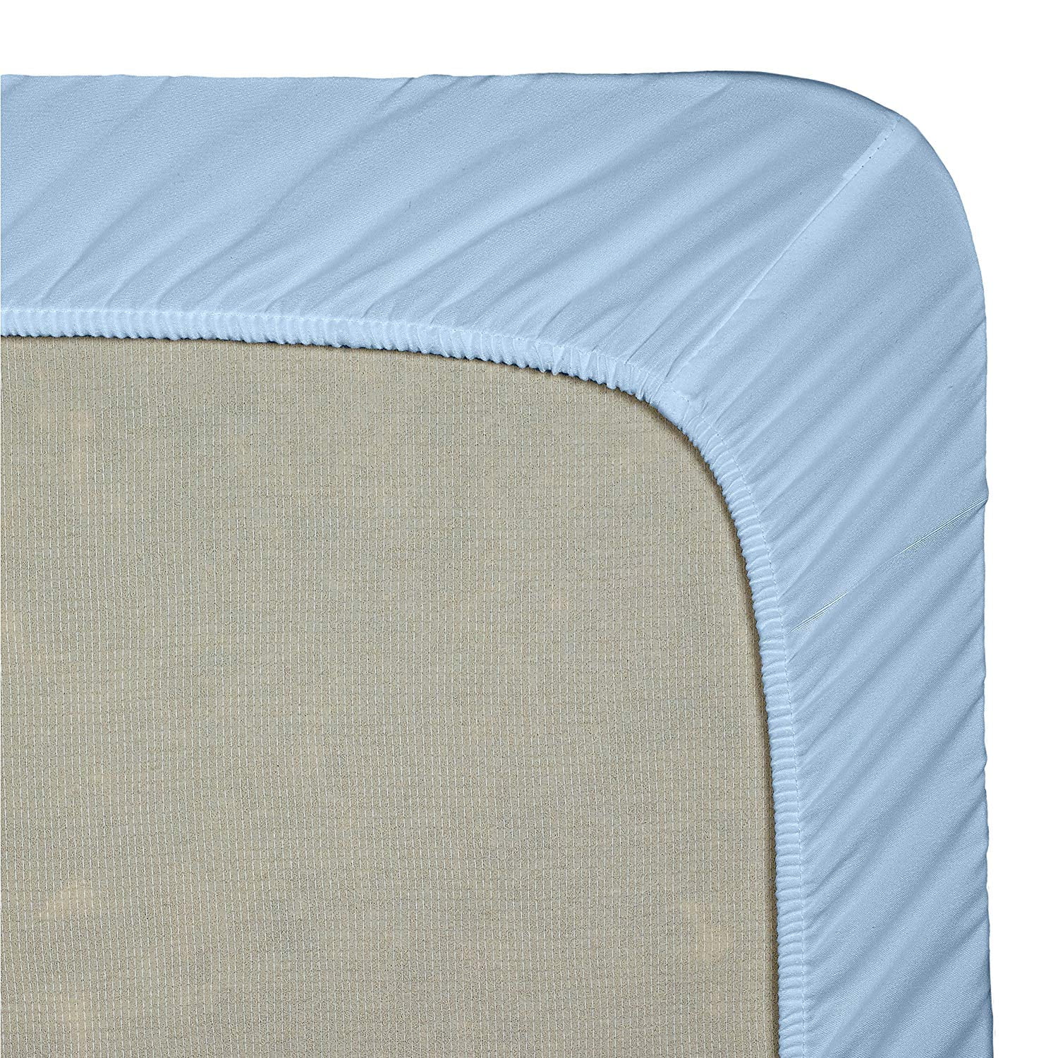 Clara Clark Premier 1800 Collection Single Microfiber Fitted Sheet, Queen Size, Blue Heaven