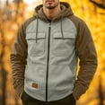 thumbnail image 6 of Sweatshirts for Men Hoodie, Men's Full-Zip Hooded Sweatshirt - Color-Blocked Long-Sleeve Outdoor Sports & Daily Street Casual Top, Men's Hooded Sweatshirt, Regular-Fit, Mens Zipper Hoodies, 6 of 6