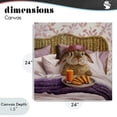 thumbnail image 4 of Stupell Industries Cottage Hoppy Meal Bunny in Bed Canvas Art, 24 x 24, by Lucia Heffernan, 4 of 8