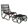 thumbnail image 2 of Safavieh Shenandoah Indoor/Outdoor Mid-Century Rattan Accent Chair, Black, 2 of 9