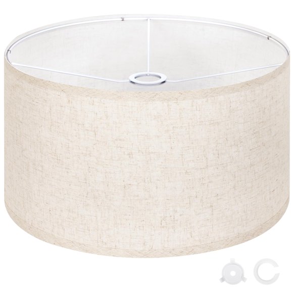 Lamp Shade OUTON, tambor grande para lámparas de pie, color beige, 44 x 23 cm