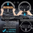 thumbnail image 5 of 38cm Universal Car SUV Breathable Anti-Slip Bling Rhinestones Steering Wheel Cover for Women Girl with Crystal Diamond Sparkling, black, 5 of 7