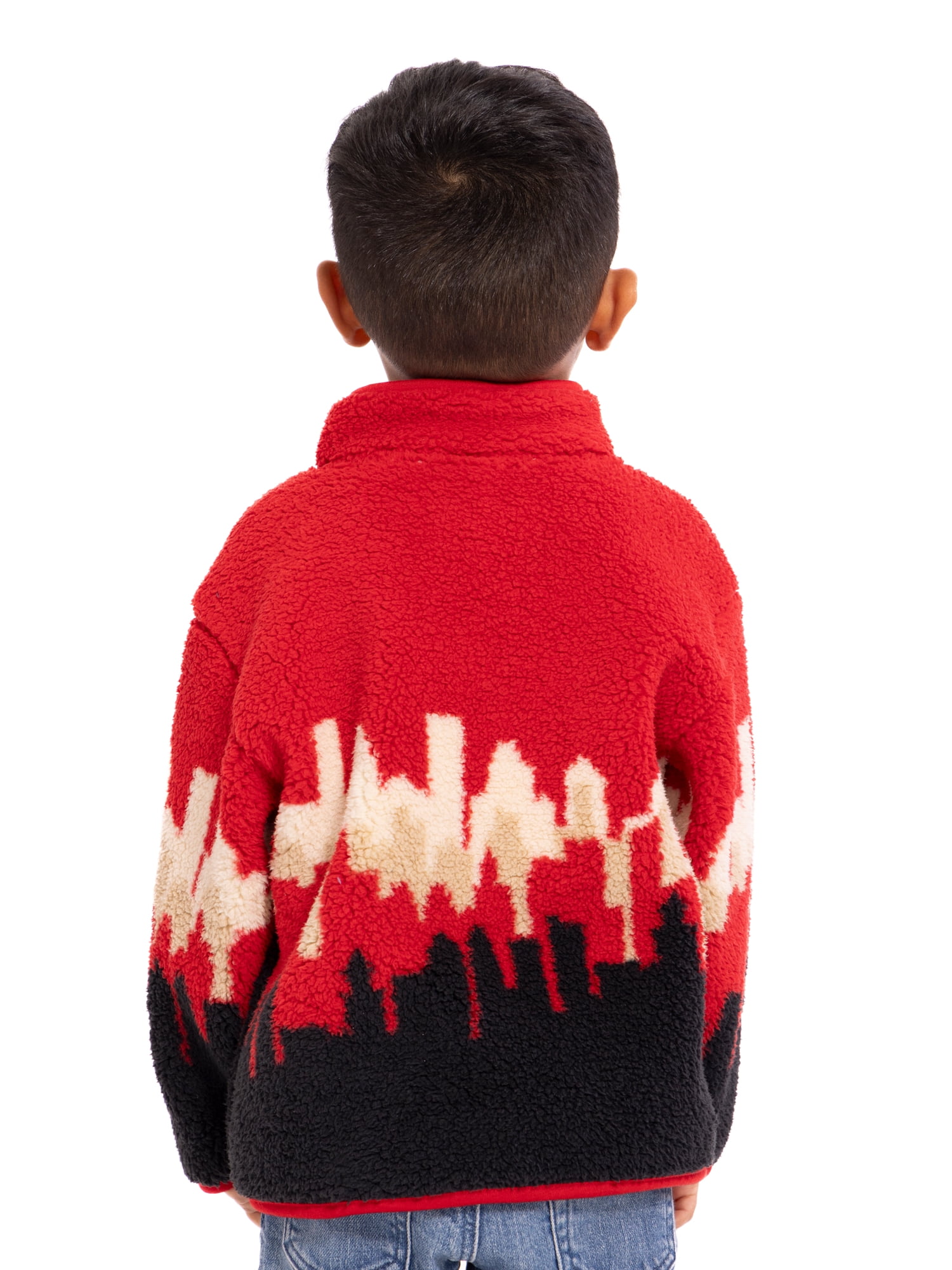 Spider-Man Toddler Boys Plush Fleece Half Zip Sweatshirt, Sizes 12M-5T