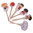 thumbnail image 2 of Conjunto de 48 piezas de fútbol baloncesto Cupcake Picks Cake Topper Party Decor, 2 of 8