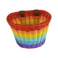 thumbnail image 2 of LOVIVER Kid's Front Handlebar Bike Basket Imitation Rattan Easily Install Detachable Rainbow, 2 of 8