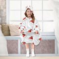 thumbnail image 7 of FORMRS Wearable Blanket Hoodie with Sleeves for Kids Cozy Flannel Sweatshirt, Cute Santa Hats Pattern, 7 of 7
