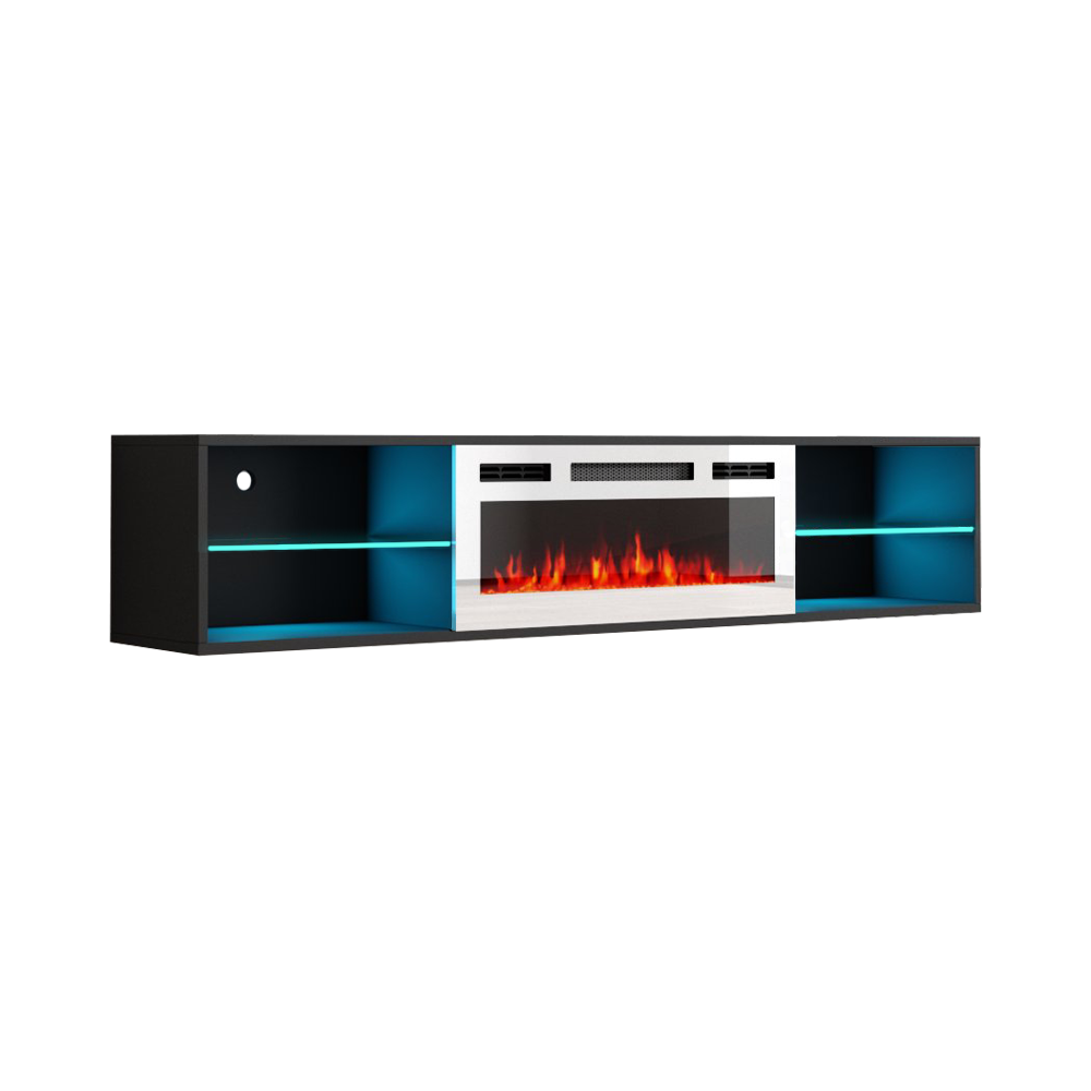 Lima WHEF Wall Mounted Electric Fireplace 72" TV Stand