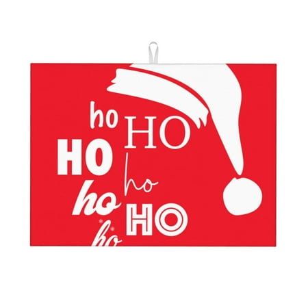 

Adobk Saying Ho Ho Ho Print Microfiber Dish Drying Mat Baby Bottle Drying Mat Kitchen Counter Dish Mat Super Absorbent