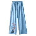 thumbnail image 4 of Delayuji Women's Linen Pants Embroidered Wide Leg Pant Trousers Breathable Loose Cotton Linen Pants, 4 of 6