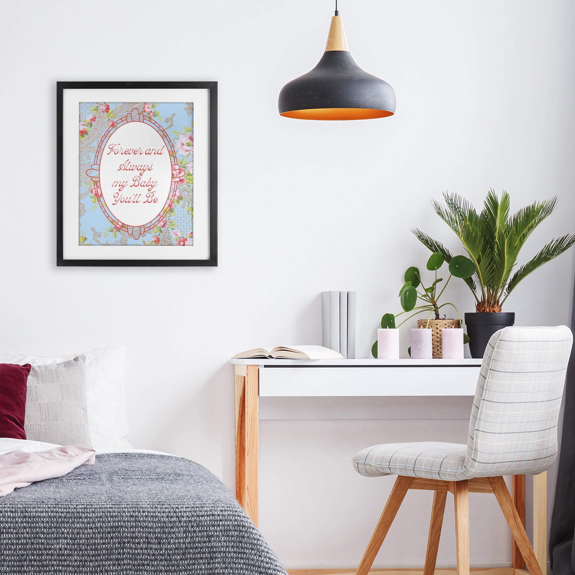 Stupell Industries Forever And Always My Baby Black Framed Print Under Glass, design by Lil' Rue