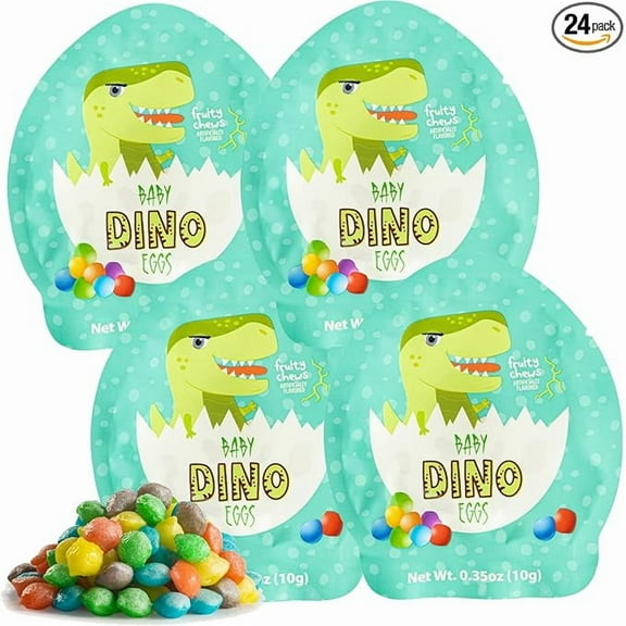 Baby Dinosaur Eggs Fruit Chews, 24ct, 0.35oz Bags