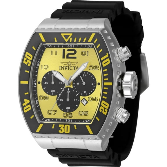 Invicta 47287 Men's Pro Diver Yellow, Black Dial Chronograph Watch