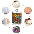thumbnail image 6 of Yayeee 2 Pack Qtip Holder Bathroom Cotton Swab Canister with Lid Clear Dispenser Set, Cartoon Flowers, 6 of 6