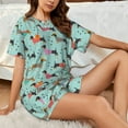 thumbnail image 4 of "Wukai Christmas Dachshund Women's Pajama Set - Short-Sleeve Top and Shorts with Elastic Waistband and Pockets for Loungewear, Yoga, and Casual Wear-X-Large, 4 of 8